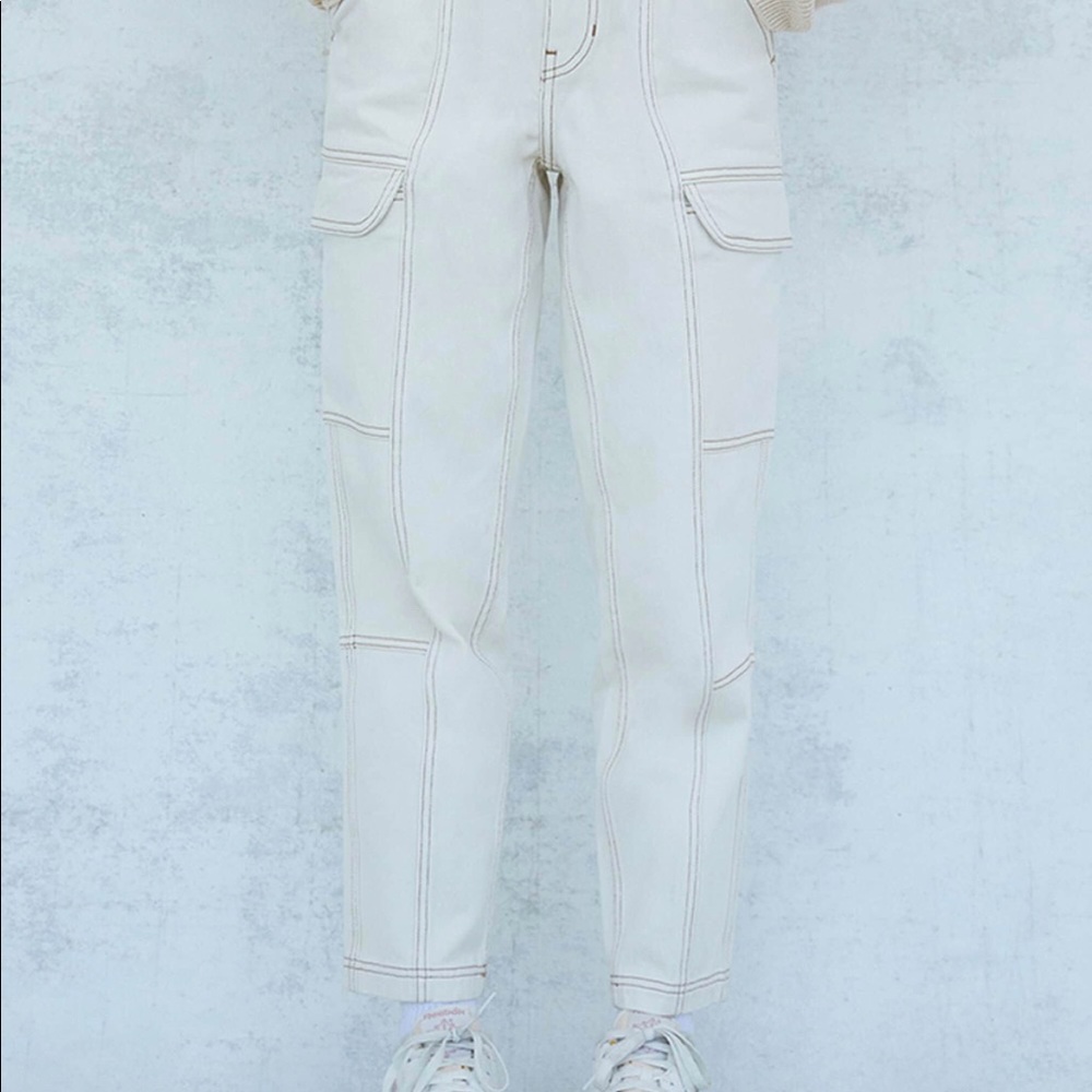 PacSun Cream Cargo Jeans